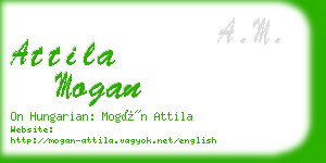 attila mogan business card